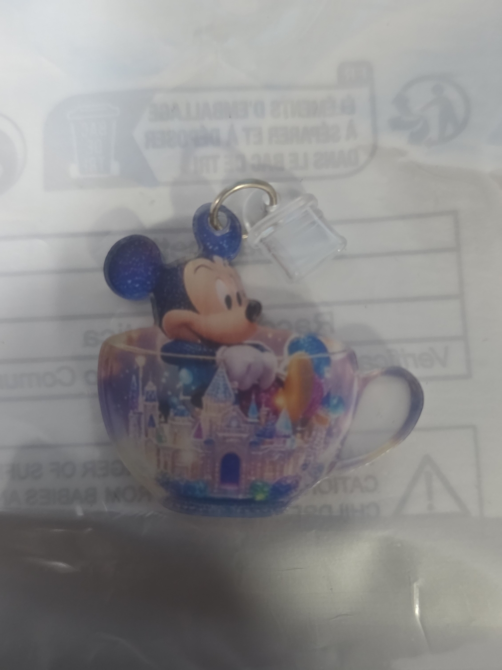 Mickey Mouse Teacup Charm - Purple Multicolor TYPE C DUST CHARGE COVER